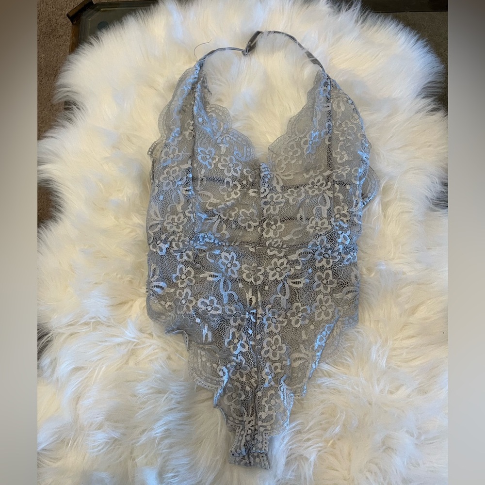 BNWOT Gray Laced Lingerie